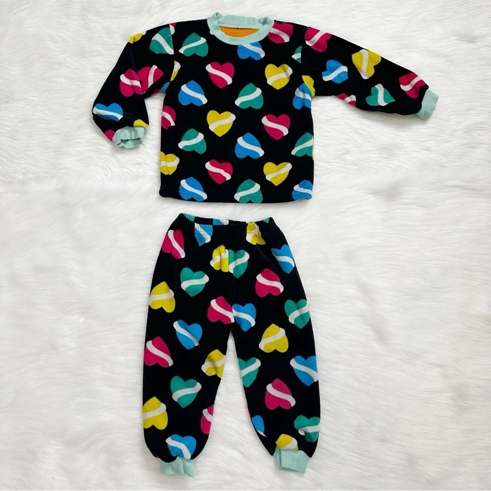 Girls Toddler Size 3T BUNDLE (8) Winter Fleece Pajama Sets
